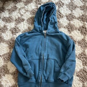 Zara Kids Teal Zip-Up Hoodie